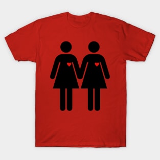 Two woman black T-Shirt